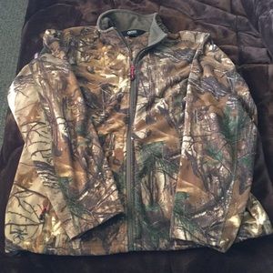 women’s zip up fleece jacket, size medium